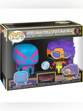 Funko Pop! Across The Spider-Verse - Spider-Man 2099 & India Blacklight 2 Pack